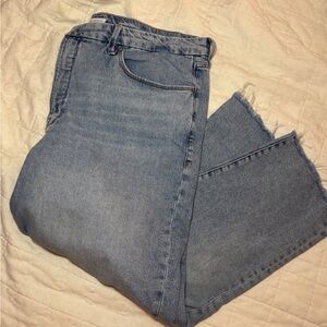 Good American Good Boy Straight Cropped Jeans